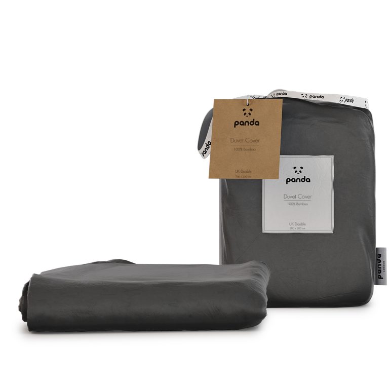 Bamboo Duvet Cover - Dark Grey | Panda London | Life Before Plastic